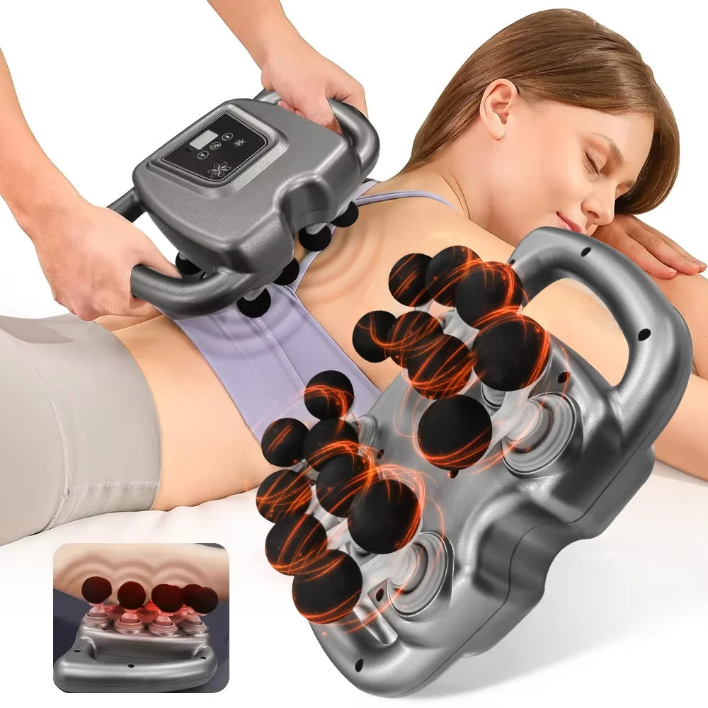 Deep Tissue Percussion Massage Gun for Muscle Recovery, 9-Speed Rechargeable Handheld Massager for Pain Relief in Back, Neck