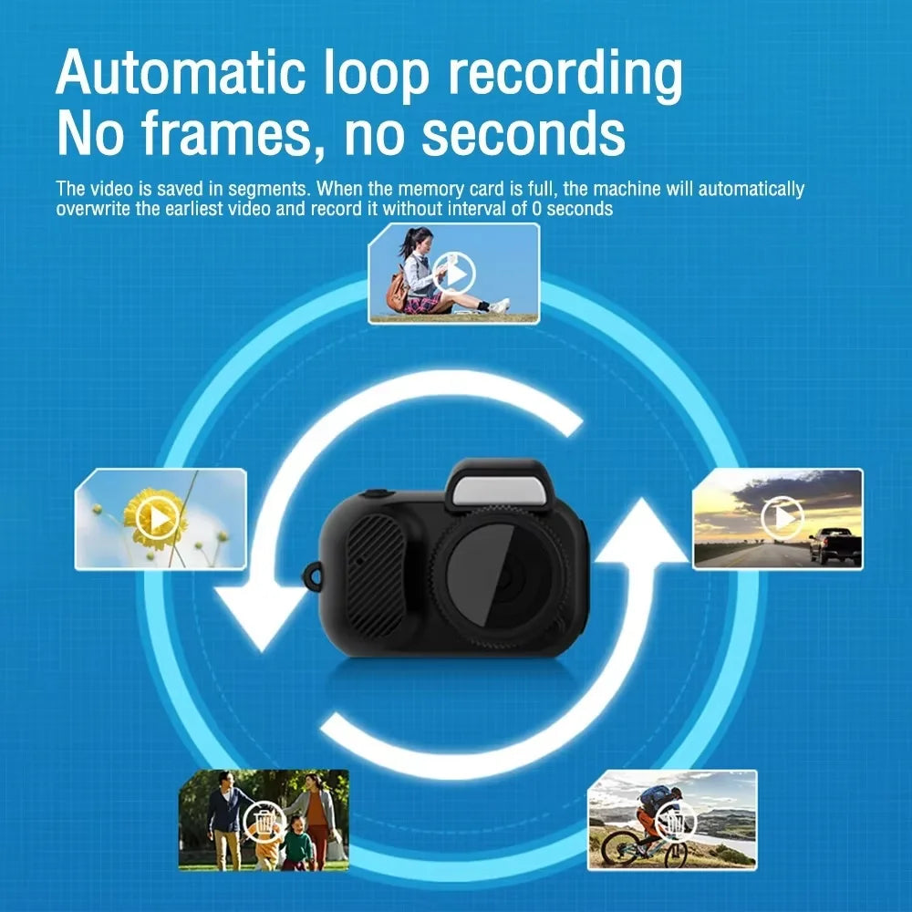 Y3000 Mini Keychain Camera Indoor Home Outdoor 1080P Sports Portable Ultra Compact Pocket Video Recorder Support TF Card