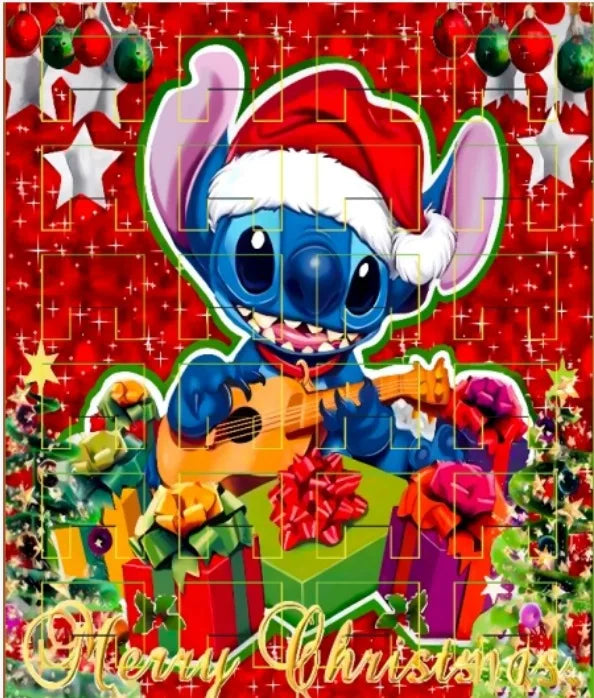 2025 Stitch Christmas Advent Calendar – DIY Jewelry Kit with 24 Days, Charm Bracelet & Necklace for Girls