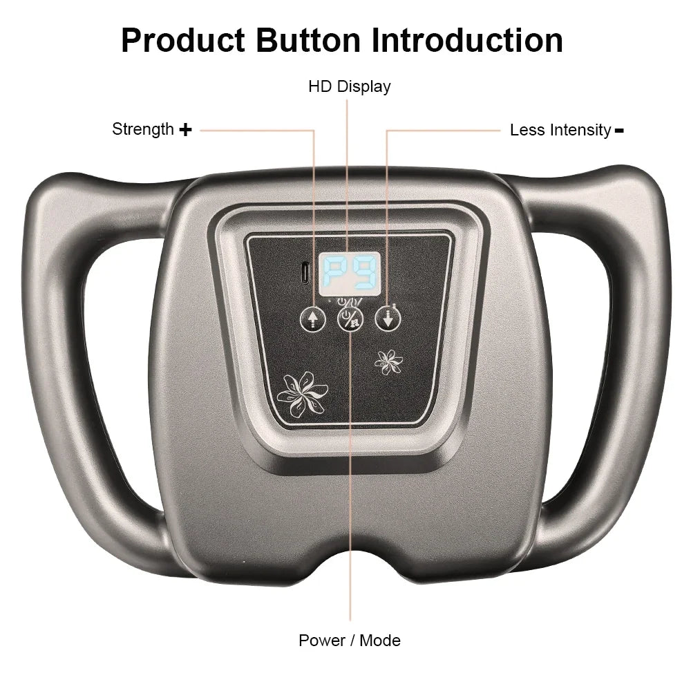 Deep Tissue Percussion Massage Gun for Muscle Recovery, 9-Speed Rechargeable Handheld Massager for Pain Relief in Back, Neck
