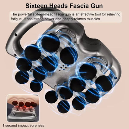 Deep Tissue Percussion Massage Gun for Muscle Recovery, 9-Speed Rechargeable Handheld Massager for Pain Relief in Back, Neck